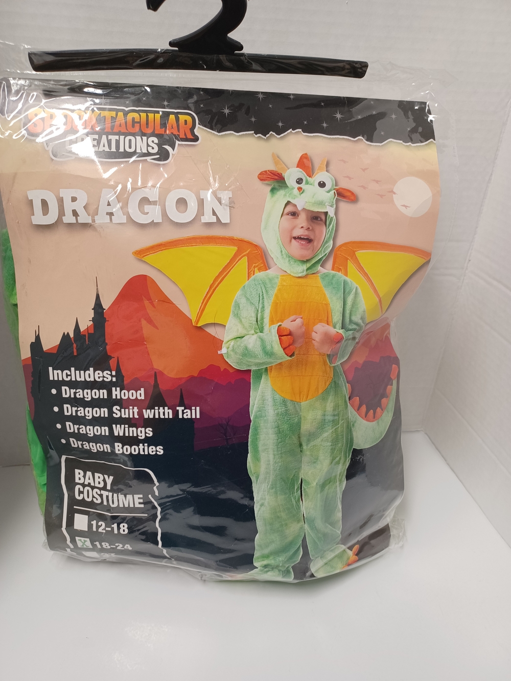 Green Dragon Baby Costume with Hood & Wings